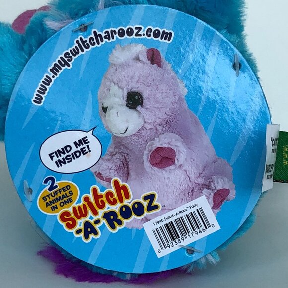 🔥3 For $20🔥  New w/Tag Pony Reversible Plush  Switch-A-Rooz 8" (20 cm) - Picture 10 of 16